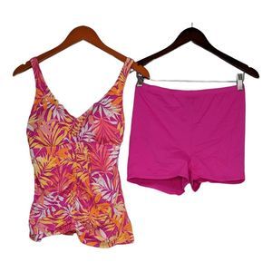 Kim Gravel x Swimsuits For All Women's Swimsuit Sz 10 V-Neck Pink A567735